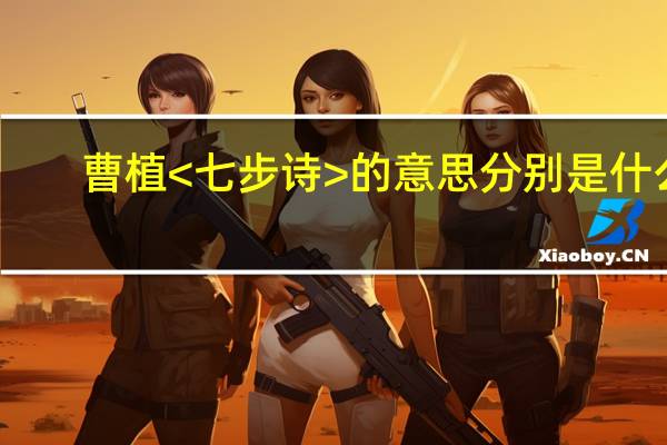 曹植<七步诗>的意思分别是什么